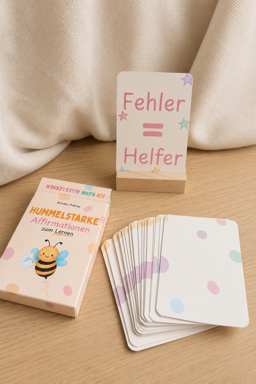 Hummelstarke Affirmationskarten zum Lernen