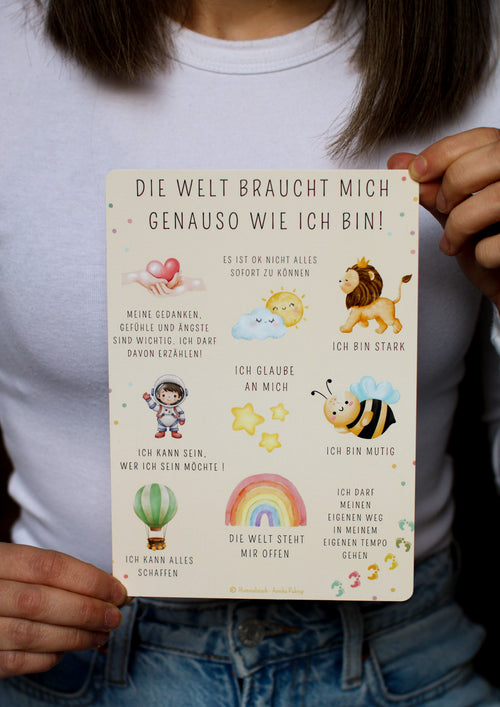 Karte mit Affirmationen